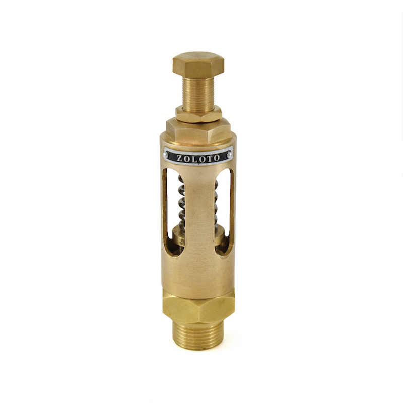 zoloto Bronze Spring Loaded Safety Relief Valve, Open Discharge (Screwed)