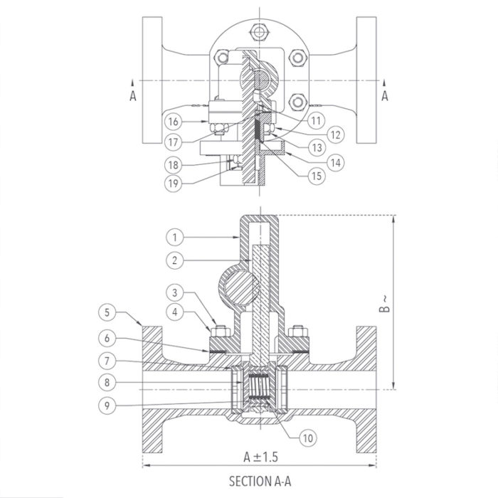 zoloto Cast Steel Parallel Slide Blow Off Valve (Flanged)