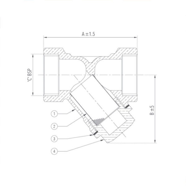 zoloto Forged Brass Y-Type Strainer (Screwed) PN 25