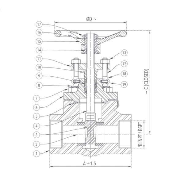 Forged Steel Gate Valve Class Full Bore Tsv Eximp Pvt Ltd